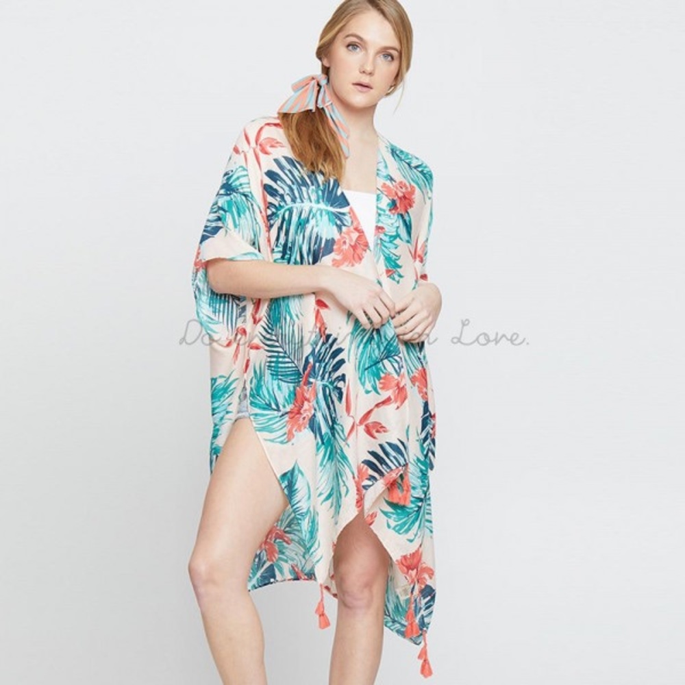 🆕Tropical kimono cover up cardigan